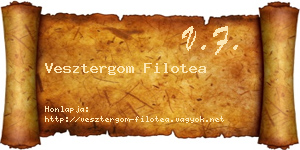 Vesztergom Filotea névjegykártya